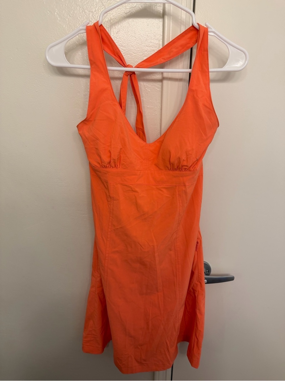 Athleta Pack Everywhere Dress Coral Halter Travel Lightweight Size 2